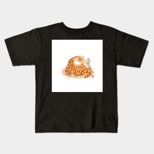 Sleeping baby giraffe Kids T-Shirt